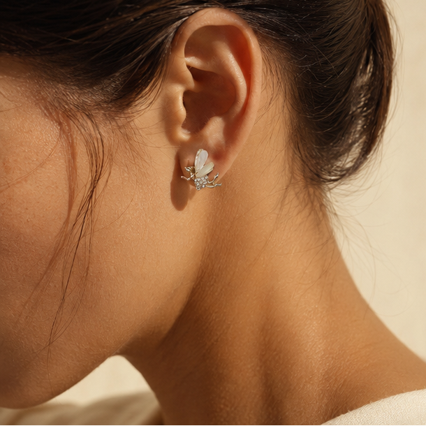 Fairy CZ earrings for weddings and sangeet JeevaFashions