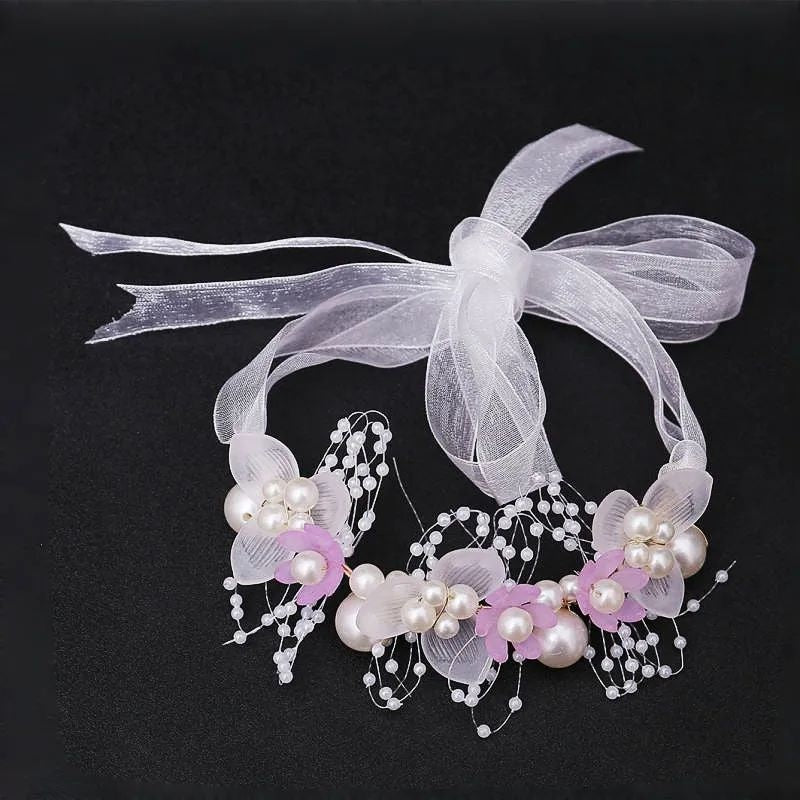 Purple wrist flower hairband for women JeevaFashions