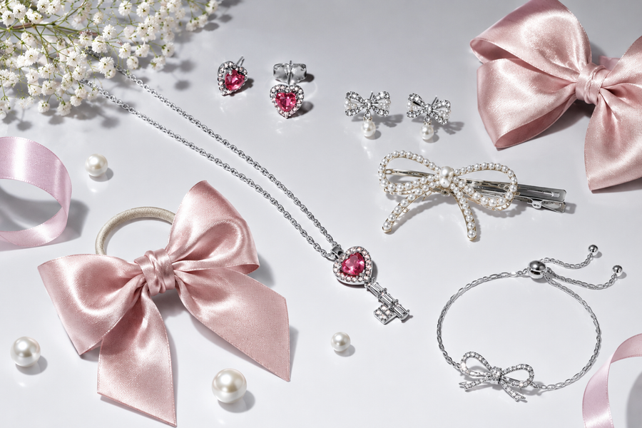 Bow Shape Jewellery and hair collection