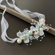 Blue flower headband for women soft floral hair band for girls - jeevafashions