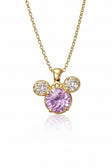 Purple amethyst trio cluster pendant necklace gold tone for women - JeevaFashions