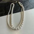 Double layer pearl necklace statement wear for women - JeevaFashions