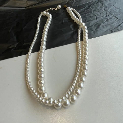 Double Layer Pearl Necklace – Statement Wear for Women