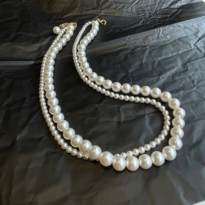 Double Layer Pearl Necklace – Statement Wear for Women