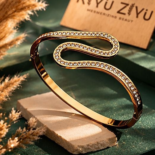Anti-tarnish gold kada bracelet JeevaFashions