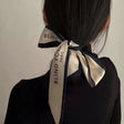 Black edge letter print scarf stylish everyday wrap JeevaFashions