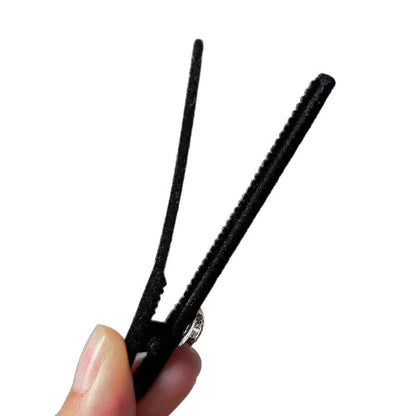 Black velvet hair clip duckbill pin women hair accessory JeevaFashions