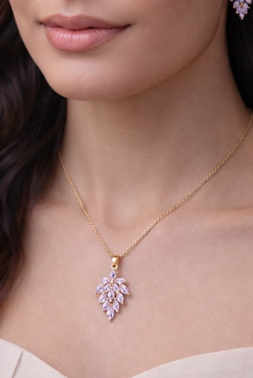 Butterfly charm necklace close up detail JeevaFashions