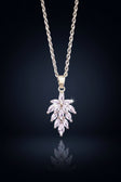 Butterfly pendant necklace gold plated crystal charm chain JeevaFashions