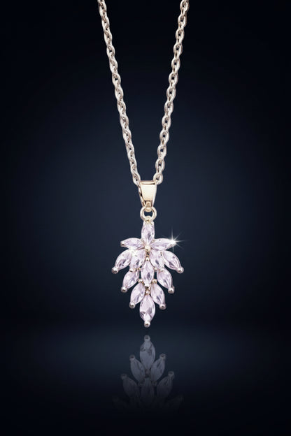 Butterfly pendant necklace gold plated crystal charm chain JeevaFashions