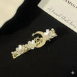 Celestial crescent moon pearl blossom hair clip for women JeevaFashions