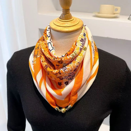 Cotton neck scarf with magnetic lock lightweight stylish JeevaFashions
