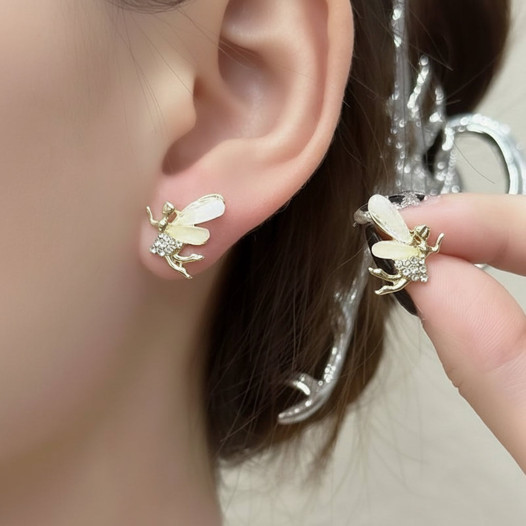 Fairy CZ earrings styled for festive occasion JeevaFashions