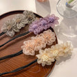 Floral bun curler stick organza flower hair styling JeevaFashions