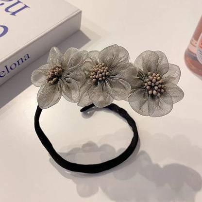 Floral bun curler stick pink colourway JeevaFashions