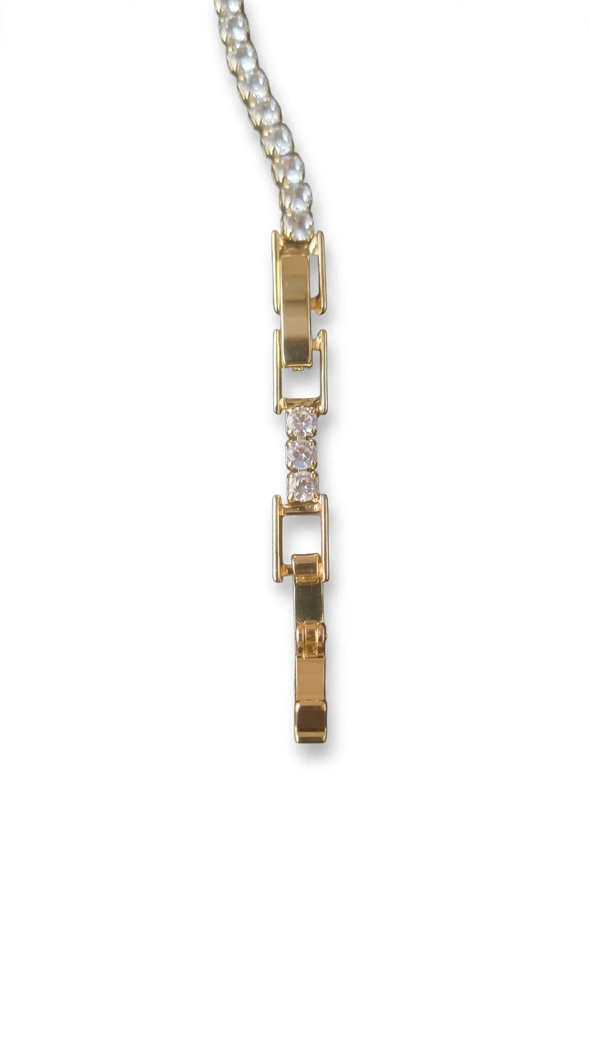 Gold plated tennis bracelet product photo for women JeevaFashions