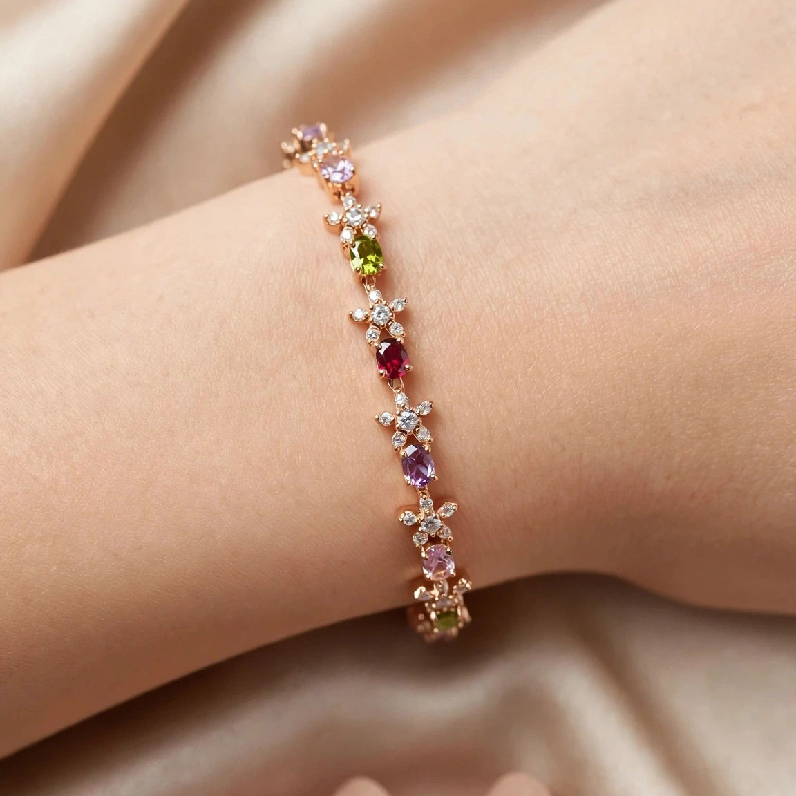 JeevaFashions gold plated CZ bracelet for Diwali and wedding functions
