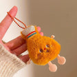 golden crispy drumstick kawaii plush bag charm keychain for women JeevaFashions