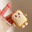 Golden crust smiling toast plush foodie bag charm JeevaFashions
