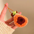 Golden plush foodie charm whimsical bag accessory JeevaFashions