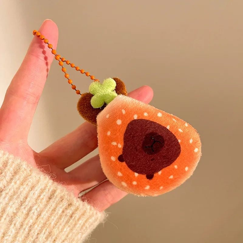 Golden plush foodie charm whimsical bag accessory JeevaFashions