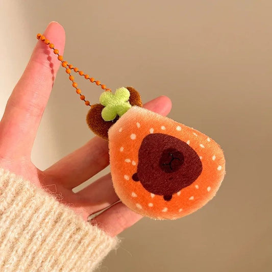 Golden plush foodie charm whimsical bag accessory JeevaFashions