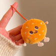 Golden sesame bun smiling burger plush bag charm JeevaFashions