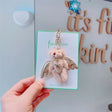 Guardian angel plush teddy bear bag charm JeevaFashions