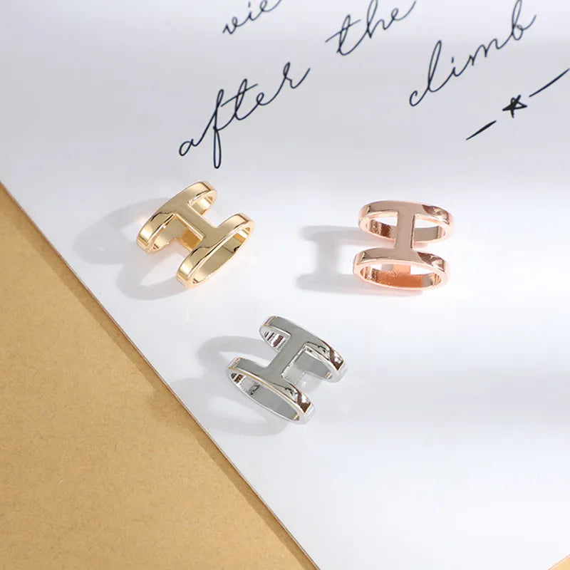 H-shape metal scarf ring gold silver rose gold for women JeevaFashions