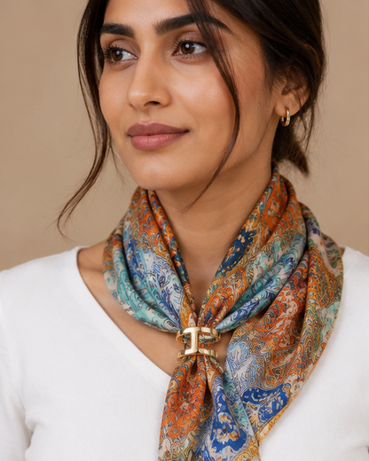 H-shape scarf ring neck scarf drape styling for women JeevaFashions