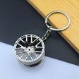 High-gloss chrome alloy wheel rim keychain bag charm JeevaFashions