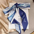 Ink mountain ultramarine print hair scarf for women JeevaFashions