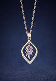 leaf pendant necklace for women