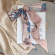 Mist and mountain silk-feel artistic skinny scarf hair ribbon JeevaFashions