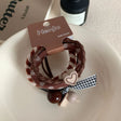 Mocha heart and bow hair band set for women JeevaFashions