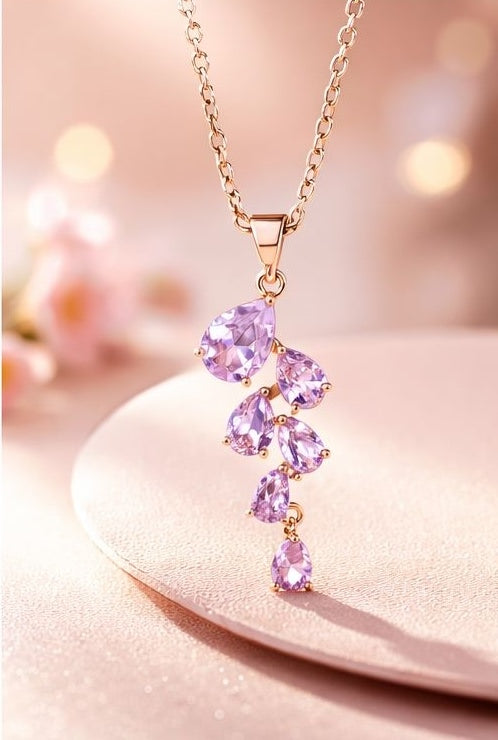 necklace pink gemstone 