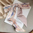 Pastoral scenery print hair tie scarf for women JeevaFashions