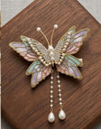 pearl crystal butterfly clip - jeevafashions