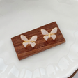 Pearl white butterfly stud earrings gold tone for women JeevaFashions