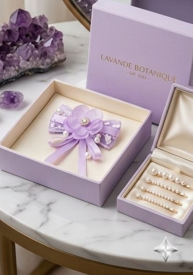 purple hair clip