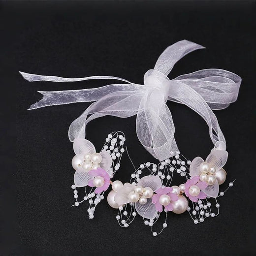 Purple wrist flower hairband for women JeevaFashions