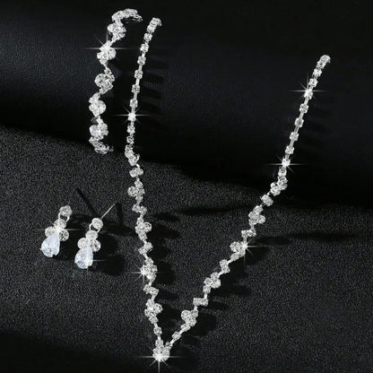 Silver plated claw chain bracelet with crystal rhinestones – festive party wear jewellery for women