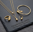Solid colour alloy metal jewellery set for women JeevaFashions