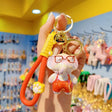 Whimsical geeky elephant 3D figurine keychain bag charm JeevaFashions