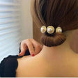 white pearl hair band round beaded headband for women JeevaFashions