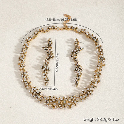 Zircon branch jewellery set weight detail 29g JeevaFashions
